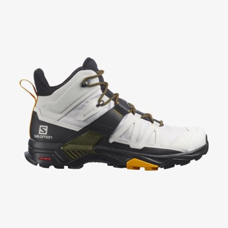 Salomon X ULTRA 4 MID GORE-TEX Mens Hiking Boots White UK UILN